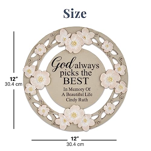 Let's Make Memories Personalized God Always Picks The Best Sympathy Garden Stone - Condolences