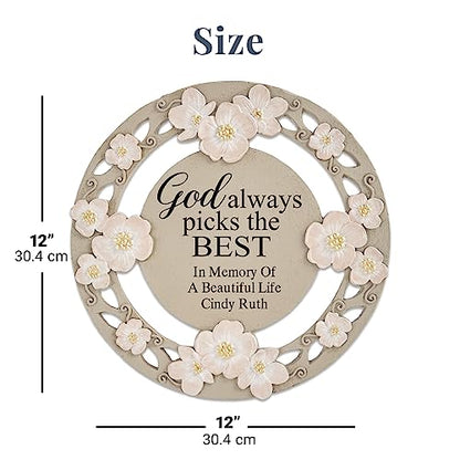 Let's Make Memories Personalized God Always Picks The Best Sympathy Garden Stone - Condolences