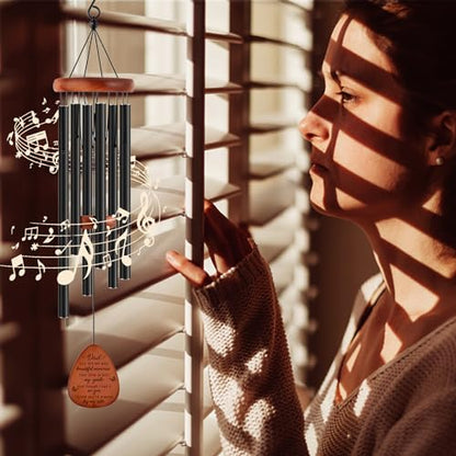 Memorial Gifts for Loss of Dad,Memorial Wind Chimes 25'', Bereavement Gifts for Loss of Father, Home Decor Outdoor Garden, Soothing Melodic Tones with Mute Option