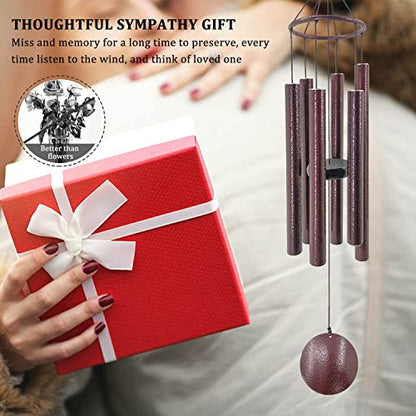 ASTARIN Sympathy Memorial Wind Chimes - size: 36” Brown