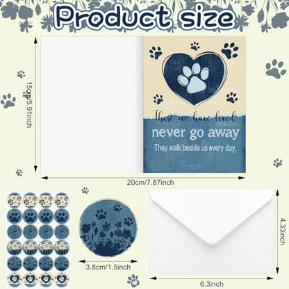 Geyoga 36 Set Pet Sympathy Card with Envelope Bulk, Stylish - color: Stylish