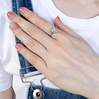 925 Sterling Silver Teardrop Cremation Urn Ring for Ashes Memorial Jewelry - color: White