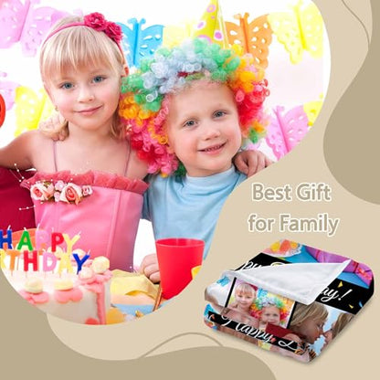 Customized Birthday Theme Blankets | Personalized Photo Blankets for Kids & Family | Children's Day Gifts - color: Style 9