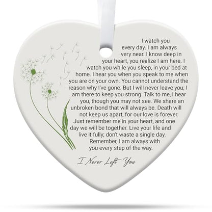 Ceramic Memorial Ornament for Loss of Loved One - Sympathy Gift, Christmas Ornament