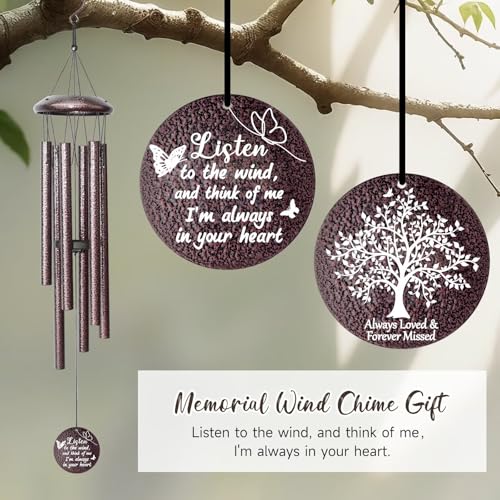Memorial Gifts for Loss of Love one, 25''Memorial Wind Chimes Sympathy Gifts, Bereavement, Condolence, Remembrance Gifts,Windchimes in Memory of Love one - size: Memorial Gift
