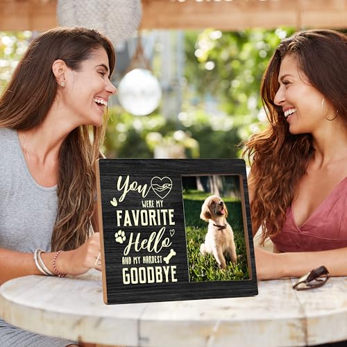 Pet Memorial Pictures Frame, Remembrance Photo Frame, Sympathy Gifts For Loss Of Pet Dog Cat, Farmhouse Home Living Room Bedroom Office Decoration -95, Rustic