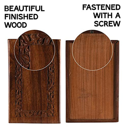SOULURNS Border Engraved Wooden Urn for Human Ashes - Large Rosewood Cremation Urn for Adult Male or Female - Fits up to 200 lbs - Includes Premium Velvet Bag - size: Fits 200 Lbs