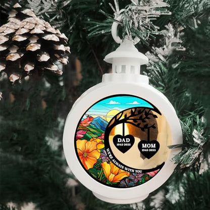 Custom Memorial Gift Lantern Ornament I'm Always with You- Personalized Photo Lantern Night Light, Pet Memorial Personalized Candlelight, Memory Lanterns for Loss Loved Ones Christmas Tree (#5)