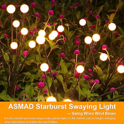 ASMAD Solar Lights Outdoor(6 Pack-48 LEDs),Solar Garden Lights,Fairy Lights - color: 6 Pack-48 LEDs