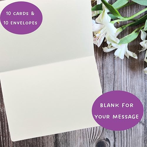 Whitman and Daughter 10 Pack of Military Sympathy Cards - In Sympathy Card for Veteran Bereavement, Veterans Sympathy Cards - Blank Inside, 5x7 Inch US Flag Condolences Card - 394