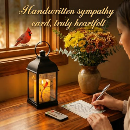 Memorial Lantern, Sympathy Gift for Loss of Loved One, LED Candle