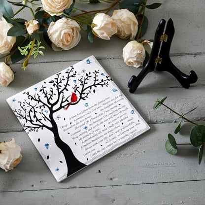 WOODEXPE Sympathy Plaque Sympathy Gift Memorial Gifts with Wooden Stand A Limb Has Fallen from The Family Tree Funeral Condolences Bereavement Grief Gifts Decor Sign Plaque for Loss of Loved One
