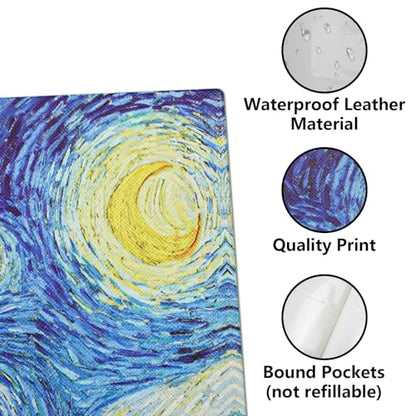 Photo Album 4x6 with 50 Pockets, Small Picture Album with Premium Leather Album Cover, Slip-in Mini Picture Book for Family Wedding Anniversary Baby Vacation Pictures, Starry Night