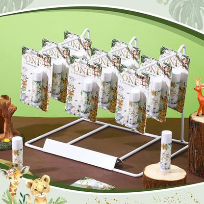 30 Pack Safari Baby Shower Games Prizes Party Gifts Bulk Lip Balms Favors for Winners Adults Guests Gender Reveal Favors Decorations Green Baby Shower Souvenirs Gift Bags Stuffers - style: Safari