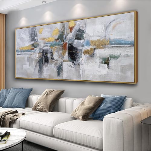 Abstract Colorful Wall Art Decor 20"x40" Framed Canvas Wall Art For Bedroom | White Framed Canvas Wall Art For Living Room Kitchen Office Bathroom Wall Decor, Room Wall Decor, Modern Artwork For Walls - color: Colorful, size: 40"L x 20"W