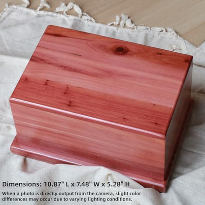 Cedar Wooden Urn for Human Ashes, Large Urn for Adult Up to 200lbs