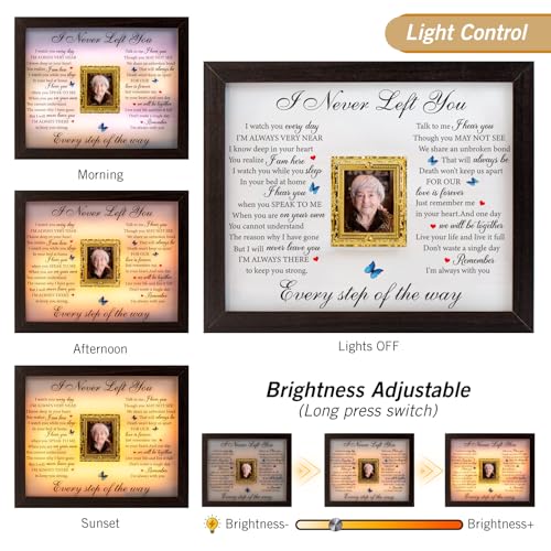 Sympathy Gift LED Rechargeable Memorial Shadow Box Picture Frame, Memorial Gifts for Loss of Mother Mom Dad Father, Bereavement Gifts Ideas in Memory of Loved One