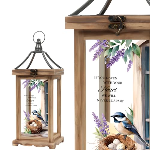 The Bridge Collection - Never Be Apart Flameless LED Candle Lantern with Timer - Commemorative Indoor Home Decor Accent - Sympathy Gift for Lost Loved One