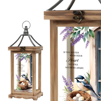 The Bridge Collection - Never Be Apart Flameless LED Candle Lantern with Timer - Commemorative Indoor Home Decor Accent - Sympathy Gift for Lost Loved One
