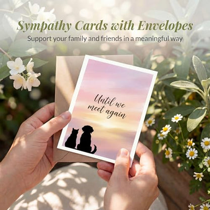 Pet Sympathy Card, Rainbow Bridge Dog Cat Loss - color: Sympathy Card 001