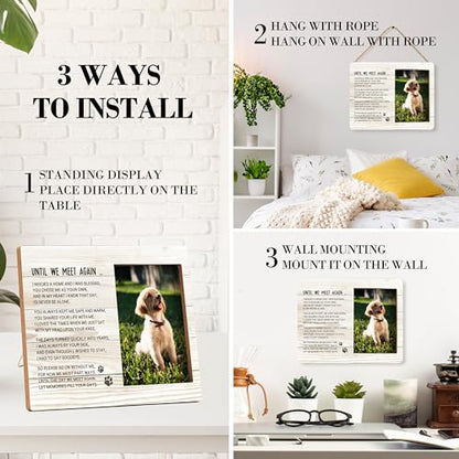 Pet Memorial Pictures Frame, Remembrance Photo Frame, Sympathy Gifts For Loss Of Pet Dog Cat, Farmhouse Home Living Room Bedroom Office Decoration -99, Rustic