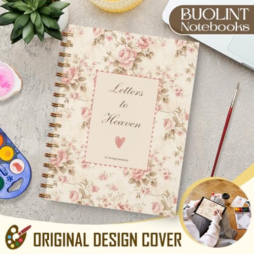 Letters to Heaven Notebook Journal 5.5x8.3, Grief Journal for Women, Memorial Sentimental Gifts, Sympathy Gifts for Loss of Loved One, In Loving Memory Spiral Hardcover Notebook
