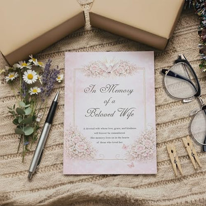 Loss of Wife Sympathy Card With Printed Verse Premium A5 Size UK Made