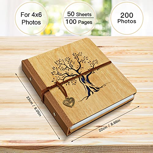 SEEHAN 4x6 Photo Album 200 Photos Small Photo Album 4x6 Picture Family Photos Book, Mothers' Day Gift for Mom from Daughter Son Grandma Gifts - color: Yellow