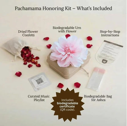 Biodegradable Water Burial Urn Kit with Pink Flower – Cruise Approved Ocean Ashes Scattering Ceremony with Certificate (3 Sizes) (Medium) - size: Medium