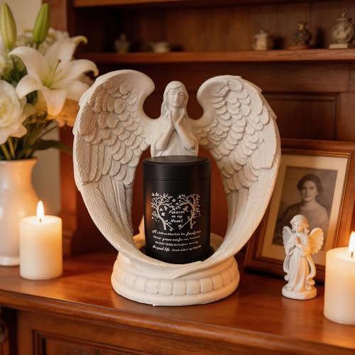 Small Keepsake Urns for Ashes - Small Keepsake Urn with Angel Wings, Pet & Human Ashes Container, Memorial Statue Gift for Mom/Grandma/Women/Dad/Grandpa (Mother-Tree of Life and Butterfly) - color: Mother-tree of Life and Butterfly