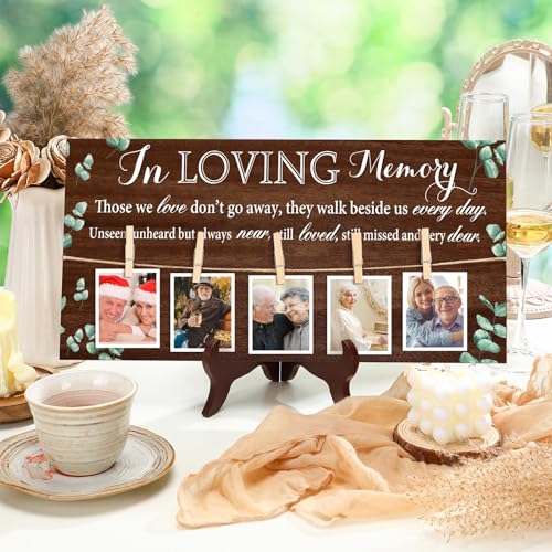 RattanView Wood Memory Sign 16 x 8 Inch in Loving Memory, Eucalyptus 3 - style: Eucalyptus 3