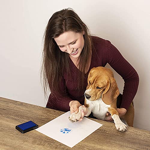 Pet Paw Print Impression Kit | Dog Ink Paw Print Kit | Pet Paw Print Kit | an Easy to Use Paw Print Stamp Pad for Dogs | Contains an Ink Pad for Dog Paw Prints That You Can Treasure - color: Big Blue