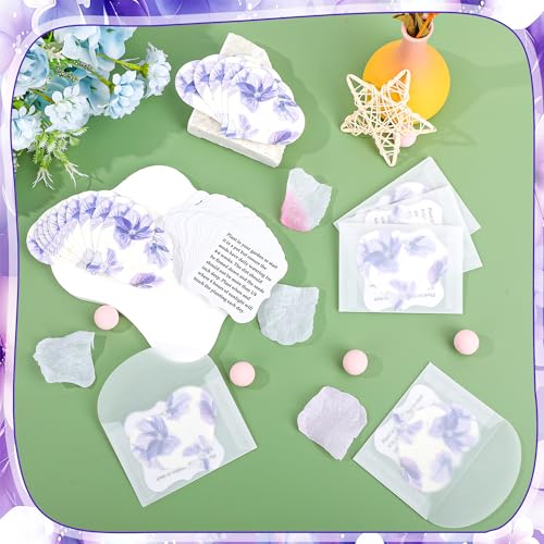 Heart Shaped Plantable Seed Paper Cards, 24 Pack Purple – Wildflower Seed Cards for Weddings, Baby Shower, Bridal Showers, Thank You & Party Favors Grow Your Own Flowers, Pollinator Friendly Gift Idea