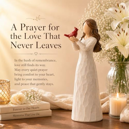 Cardinal Gifts for Women Angel Cardinal Figurine Sympathy Gifts for Loss of Loved One Cardinal Memorial Gifts for Women Red Cardinal Figurines Condolence Comfort Gift for Mom Friend Family - size: Holding Cardinal
