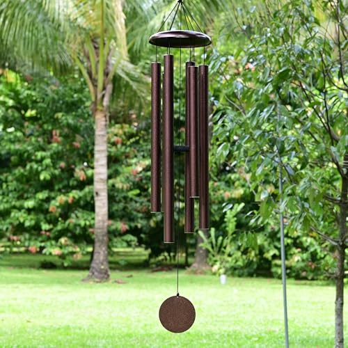 Vanquer Large Wind Chimes for Outside Deep Tone - 48'' Wind Chimes Outdoor Clearance, Deep Tone, Memorial, Sympathy Gift, Garden Patio, Home Décor, Bronze - size: 48" Bronze