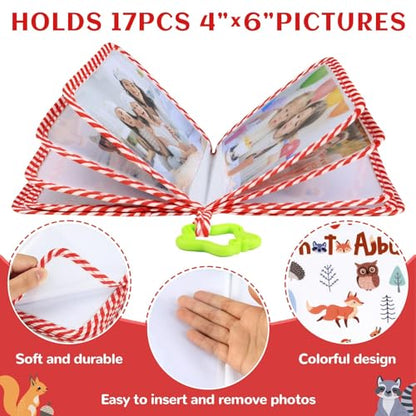Baby's My First Family Album Soft Photo Cloth Book Animal My First Book of Photos Baby Memory Album Gift Holds 4x6 Pictures for Babies Newborn Toddler & Kids Baby Shower - style: Animal