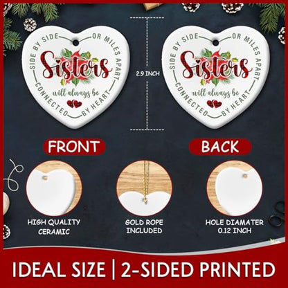 Ceramic Christmas Ornament - Sisterhood Gift, Best Present for Sisters, 2023 Christmas Decoration - style: Sister