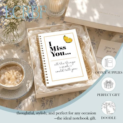 I Miss You Memorial Gifts Spiral Notebook Journal 5.5x8.3in | Sympathy Gifts for Loss of Loved One, All The Things I Wish I Could Tell You Notebook Journals for Grieving - color: I Miss