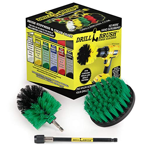 Drill Brush Kitchen Accessories - Oven Scrubber Brush Set - Household Brush | Kitchen Cleaning Extension Kit - Kitchen Sink Hard Water Remover - Kitchen Cleaning Supplies - Countertop Cleaning Brush - color: Green