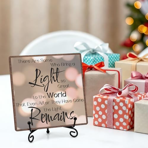 Sympathy Gifts for Loss of Loved One Memorial Wooden Plaque Sign With Stand Condolence Remembrance Gifts for Loss of Mother Father Husband Grief Bereavement Gift - color: Sympathy