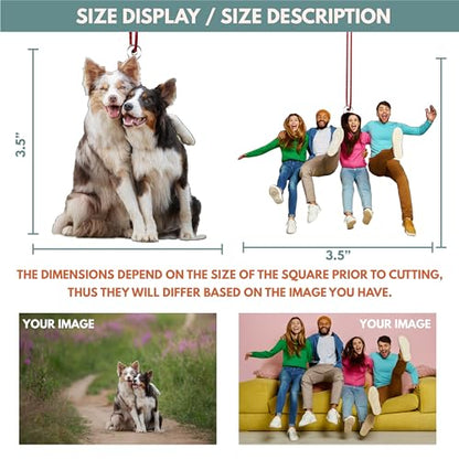 Customized Photo Ornaments, Personalized Your Photo Ornament, Double-Sided Print, Custom Christmas Ornaments, Personalized Christmas Ornaments for Christmas Tree - style: Couples