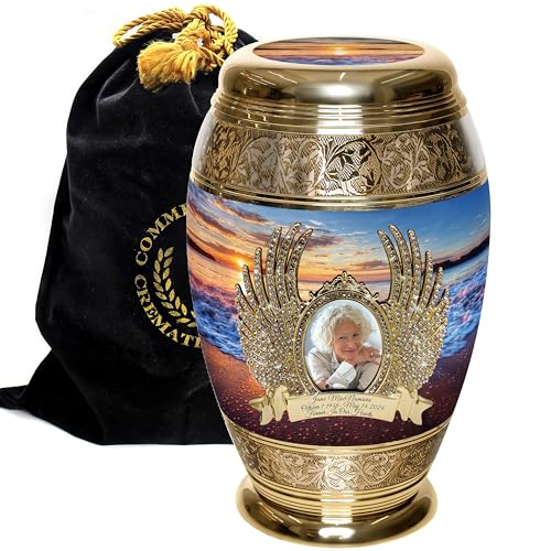 Hawaiian Sunset Cremation Urns for Human Ashes Adult Male Urns for Ashes - color: Hawaiian Sunset - Angel, size: Medium