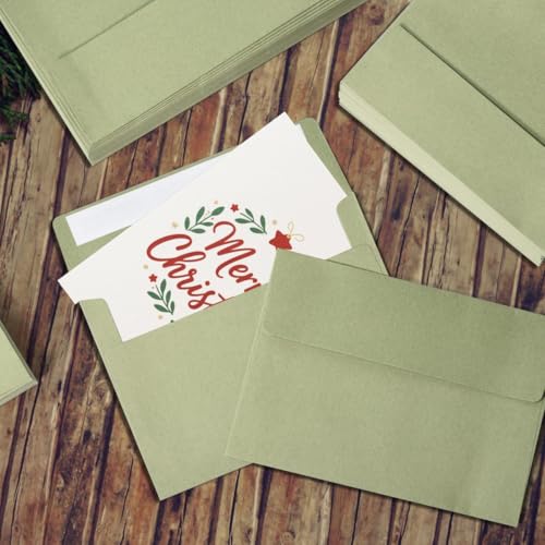 A4 Envelopes 4x6 70 Pack, Sage Green Self Seal for Boho Wedding & Botanical - color: Sage Green, size: 70 Pack A4 (4.72x6.50in) Envelopes