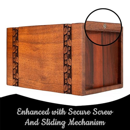 Well Crafted Tree Urns for Human Ashes Adult Man - Wooden Urns for Human Ashes Adult, Urn for Human Ashes Adult Male Female, Decorative Urns (Keepsake-16 Cu.in) - size: Keepsake-16 Cu.In