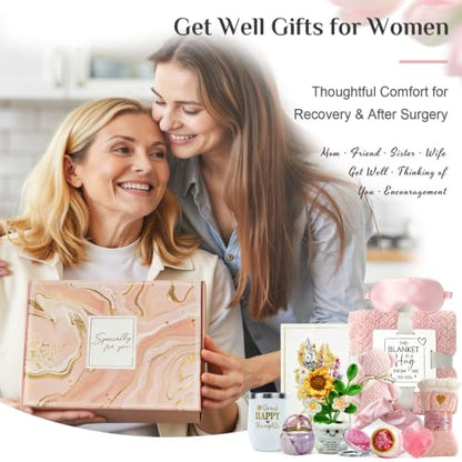 Hug in a Box Gifts for Women, 12-Piece Self Care Gift Package Spa Set | 12-piece birthday, get well soon, thinking of you, sympathy, relaxation spa gift basket for mom, friend, sister