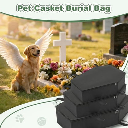 Pet Casket, Dog Casket, Casket for Dogs Burial, Pet Burial Box, Pet Burial Bag, Dog Coffin, Pet Caskets for Dogs, Cat Coffin for a Gentle Goodbye, Eco Friendly Dog Casket for Burial and Cremation(S) - size: S