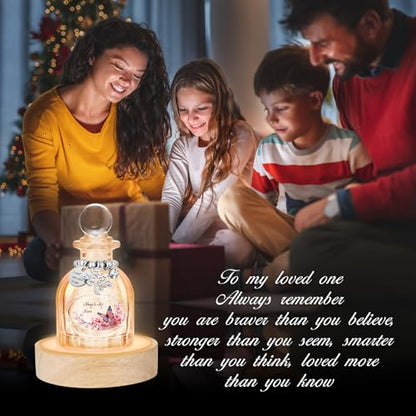 SOITIS Glass Mini Urns for Human Ashes, Small Urns with Multicolor Light Base - color: Small Urn