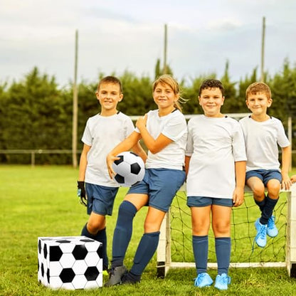 Soccer Card Box Sports Party Favors Post Box Cardboard Receiving Money Holder for Soccer Theme Wedding Reception, Baby Showers, Anniversary, Birthday Party, Graduation Table Centerpiece Decorations - style: Soccer