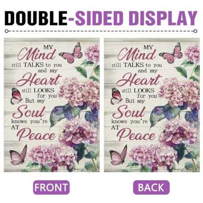 Memorial Garden Flag for Loss of Loved One, My Mind Still Talks to You