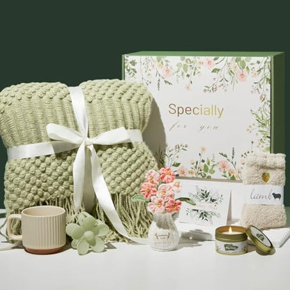 OHATOS Sympathy Gift Baskets for Women, Get Well Soon Care Package Self Care Birthday Gifts for Women, Thinking of You Inspirational Basket After Surgery for Her Wife Mom Friend Sister Girlfriend